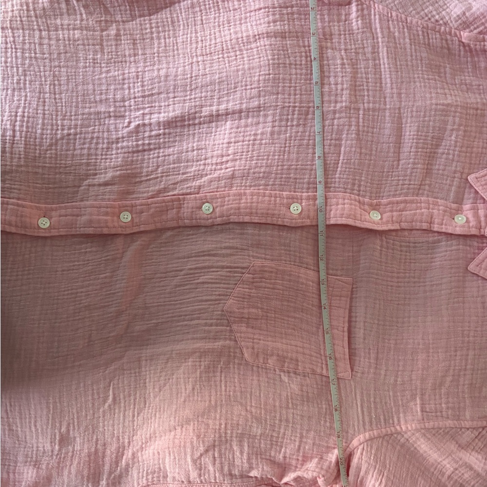 J. Crew Resort Pink Cotton Gauze Shirt size 14 - Picture 3 of 11